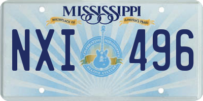 MS license plate NXI496
