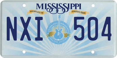 MS license plate NXI504