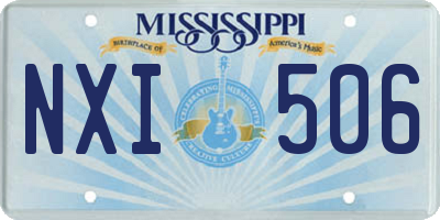 MS license plate NXI506