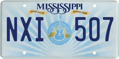 MS license plate NXI507