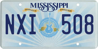 MS license plate NXI508
