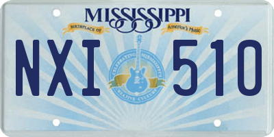 MS license plate NXI510
