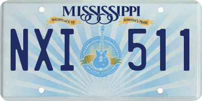 MS license plate NXI511