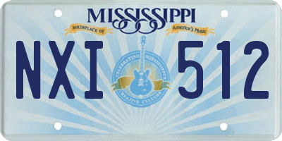 MS license plate NXI512