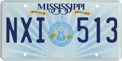 MS license plate NXI513