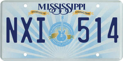 MS license plate NXI514