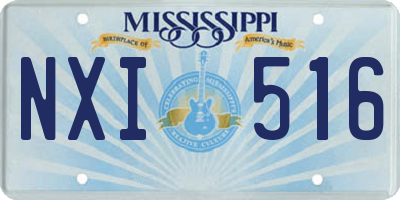 MS license plate NXI516