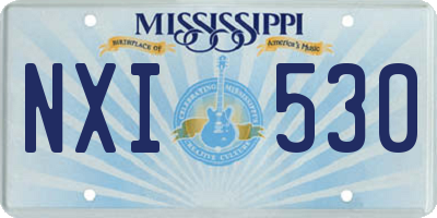 MS license plate NXI530