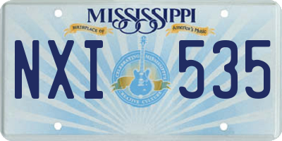 MS license plate NXI535