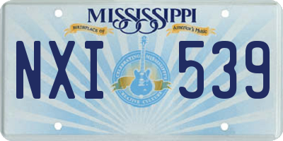 MS license plate NXI539