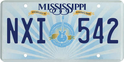 MS license plate NXI542