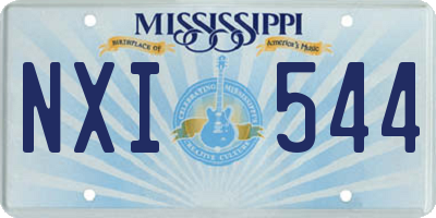 MS license plate NXI544