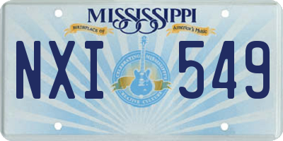 MS license plate NXI549