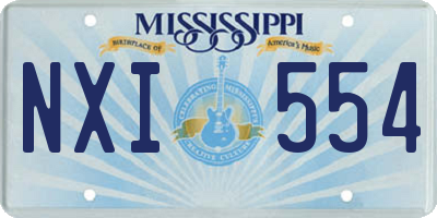 MS license plate NXI554