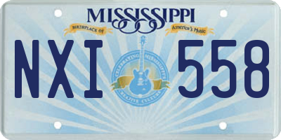 MS license plate NXI558