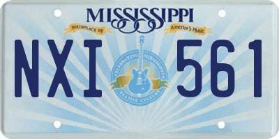 MS license plate NXI561