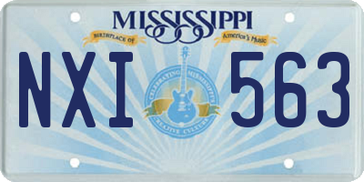 MS license plate NXI563