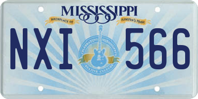 MS license plate NXI566
