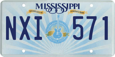 MS license plate NXI571