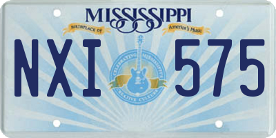 MS license plate NXI575