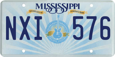 MS license plate NXI576