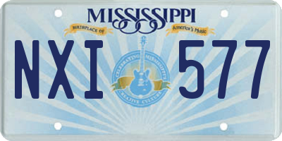 MS license plate NXI577