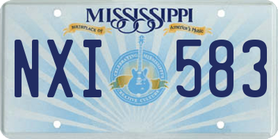 MS license plate NXI583