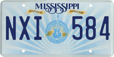 MS license plate NXI584