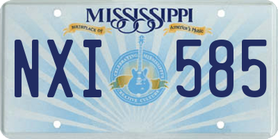 MS license plate NXI585