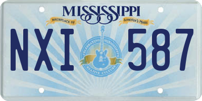 MS license plate NXI587