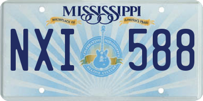 MS license plate NXI588