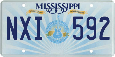 MS license plate NXI592