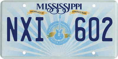 MS license plate NXI602