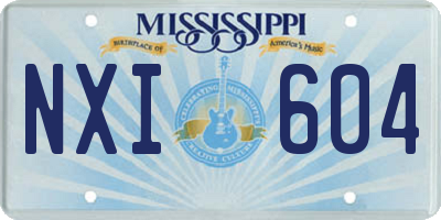 MS license plate NXI604
