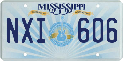 MS license plate NXI606