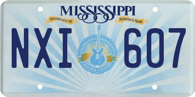 MS license plate NXI607