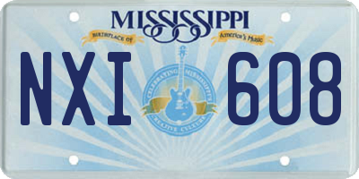 MS license plate NXI608