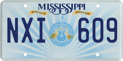 MS license plate NXI609