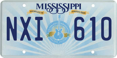 MS license plate NXI610