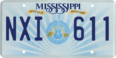 MS license plate NXI611
