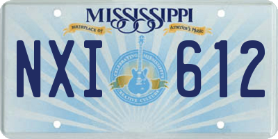 MS license plate NXI612