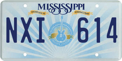 MS license plate NXI614