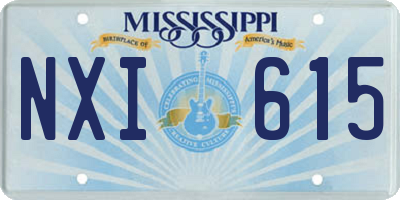 MS license plate NXI615
