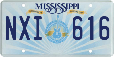 MS license plate NXI616