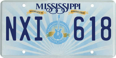 MS license plate NXI618