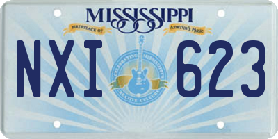 MS license plate NXI623