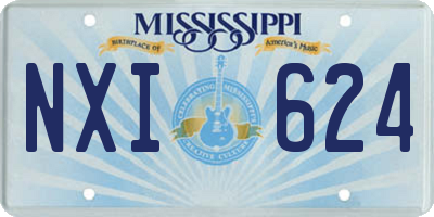 MS license plate NXI624