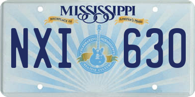 MS license plate NXI630