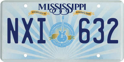 MS license plate NXI632