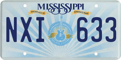 MS license plate NXI633